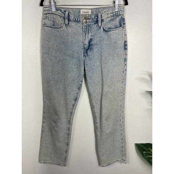 Frame Denim Women's 27 Le High Straight Jeans in Whisper Blue Capsule Everyday - Picture 1 of 10